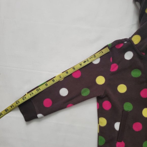 Gymboree Kids Girl's Black/Multi Microfleece Polka Dot Pullover Hoodie Size XS - Picture 7 of 8